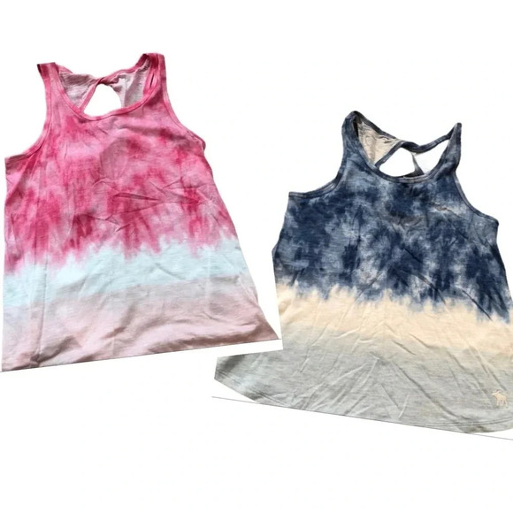 ABERCROMBIE KIDS NWT NEW 2 GIRLS BLUE PINK WHITE TOP SHIRT TEE TSHIRT SIZE 9 10 - Picture 1 of 6